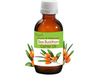 Sea Buckthorn Pure & Natural Carrier Oil Hippophae rhamnoides by Bangota (5ml to 100ml Glass Bottle and 250ml to 5000ml Aluminium Bottle