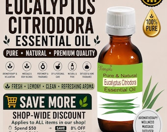 Eucalyptus Citriodora etherische olie, pure natuurlijke kauwgom met citroengeur, aromatherapie diffuser