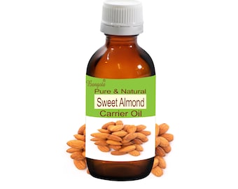 Aceite portador de almendras dulces, puro, natural, nutritivo, cuidado de la piel y el cabello de Bangota