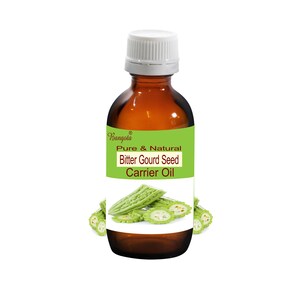 Aceite portador puro y natural de semilla de calabaza amarga Momordica Charantia de Bangota (botella de vidrio de 5 ml a 100 ml y botella de aluminio de 250 ml a 1000 ml)
