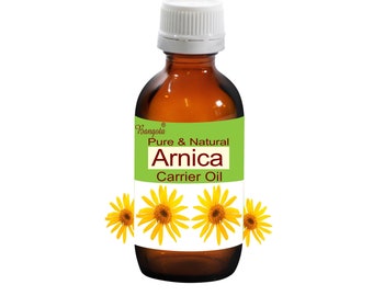 Arnica Pure & Natural Carrier Oil Arnica Montana de Bangota (bouteille en verre de 5 ml à 100 ml et bouteille en aluminium de 250 ml à 1000 ml)