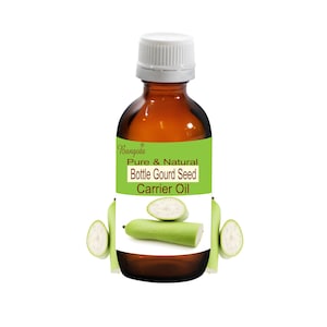 Bottle Gourd Seed Pure & Natural Carrier Oil Lagenaria siceraria by Bangota (5ml to 100ml Glass Bottle and 250ml to 1000ml Aluminium Bottle)