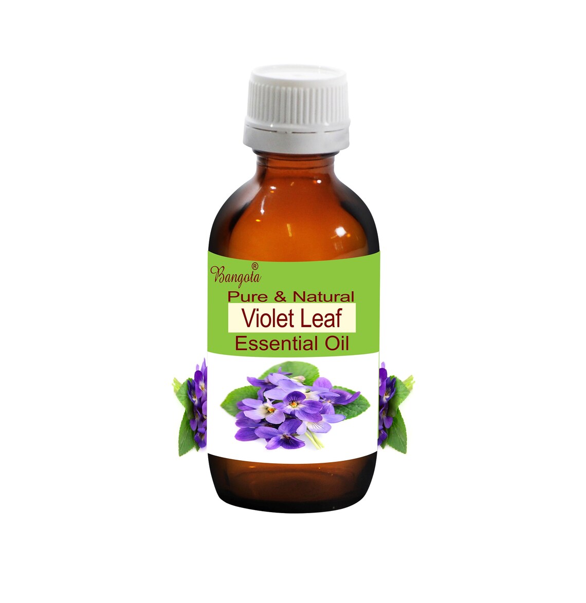 Violet Leaf Pure & Natural Essential Oil Viola Odorata by Bangota 5ml to 100ml Glass Bottle and