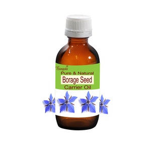 Borage Seed Pure & Natural Cold Pressed Borago officinalis by Bangota (5ml to 100ml Glass Bottle and 250ml to 1000ml Aluminium Bottle)