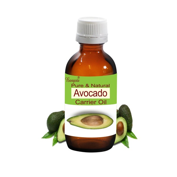 Avocado Pure & Natural Carrier Oil Cold Pressed Persea Americana by Bangota (5ml to 100ml Glass Bottle and 250ml to 1000ml Aluminium Bottle)