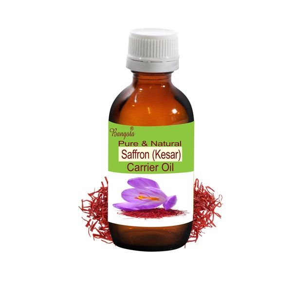 Saffron (Kesar) Pure & Natural Carrier Oil Crocus sativus by Bangota ( 5ml to 100ml Glass Bottle and 250ml to 1000ml Aluminium Bottle)