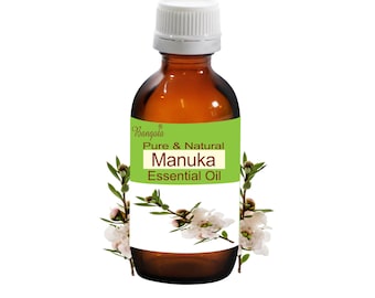 Manuka Pure & Natural Essential Oil Leptospermum scoparium by Bangota (5ml to 100ml Glass Bottle and 250ml to 1000ml Aluminium Bottle)