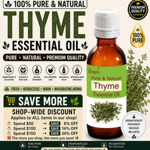 Thymianöl – Reines, natürliches Aromatherapie-Öl von Bangota