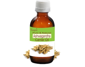 Ashwagandha Carrier Oil, Pure Withania Somnifera Natural Massage by Bangota