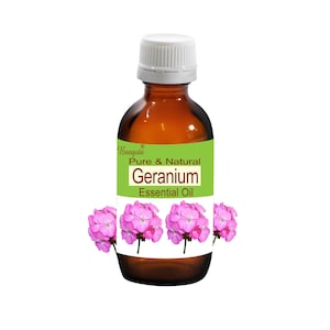 Geranium Pure & Natural Essential Oil Pelargonium graveolens by Bangota (5ml to 100ml Glass Bottle and 250ml to 1000ml Aluminium Bottle)