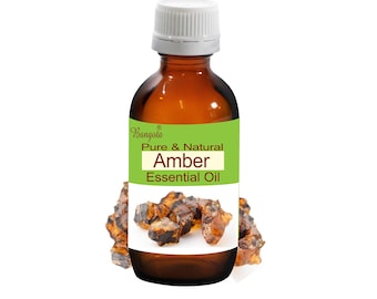 Amber Pure & Natural Essential Oil Pinus succinefera by Bangota (5ml to 100ml Glass Bottle and 250ml to 1000ml Aluminium Bottle)