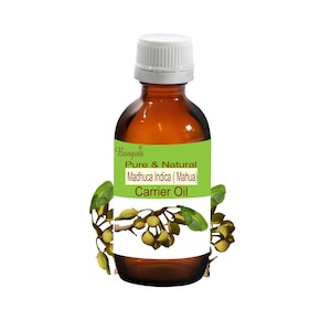 Madhuca Indica (Mahua) Pure Natural Carrier Oil Madhuca longifolia by Bangota (5ml to 100ml Glass Bottle & 250ml to 1000ml Aluminium Bottle)