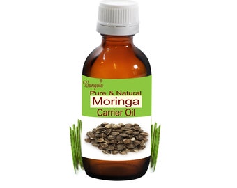Moringa Carrier Oil Pure Natural Cold Pressed Nourishing Skin Hair Care by Bangota