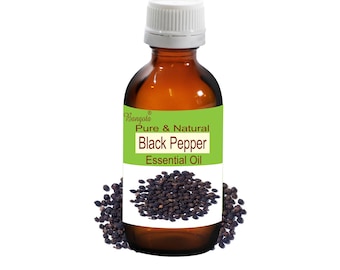 Black Pepper Essential Oil Pure Natural Piper Nigrum Massage Aromatherapy by Bangota