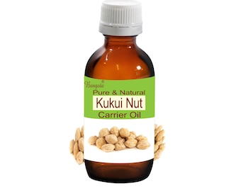 Kukui Nut Pure & Natural Carrier Oil Aleurites Moluccana by Bangota ( 5ml to 100ml Glass Bottle and 250ml to 1000ml Aluminium Bottle)