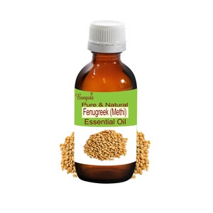 Fenugreek Pure & Natural Essential Oil Trigonella foenumgraecum by Bangota (5ml to 100ml Glass Bottle and 250ml to 1000ml Aluminium Bottle)