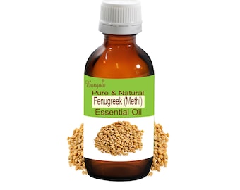 Fenugreek Pure & Natural Essential Oil Trigonella foenumgraecum by Bangota (5ml to 100ml Glass Bottle and 250ml to 1000ml Aluminium Bottle)