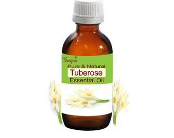 Tuberose Pure & Natural Essential Oil Polianthes tuberosa by Bangota (5ml to 100ml Glass Bottle and 250ml to 1000ml Aluminium Bottle)