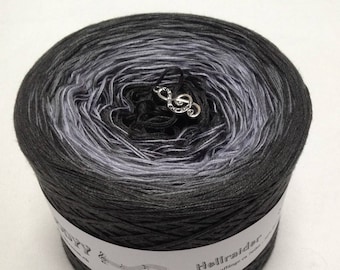 Hellraider - Gradient Yarn - Gray Cotton Yarn - Gray Acrylic Yarn - Wolltraum Yarn - Ombre Yarn - Crochet Cotton Yarn - Knitting Yarn