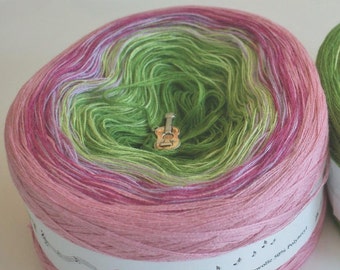 Candy - Pink Crochet Yarn - Pink Knitting Yarn - Wolltraum Yarn - Green Ombré Yarn - Green Cotton Yarn - Green Acrylic Yarn - Ombre Yarn