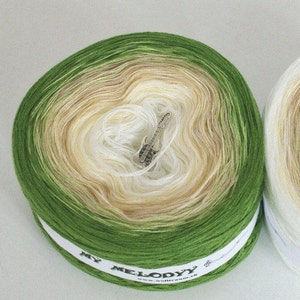 Daffodil and Cactus - Green Gradient Yarn - Cotton Acrylic Yarn - My Melodyy by Wolltraum - Color Changing Yarn - Ombré Yarn - fingering