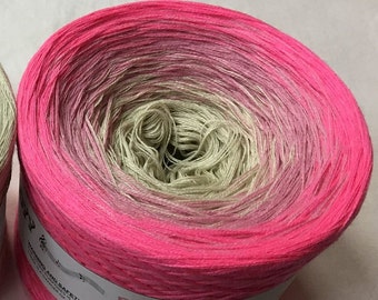 Barbie Girl - Pink Ombre Yarn - Pink Cotton Yarn - Pink Acrylic Yarn - Tan Cotton Yarn - Tan Acrylic Yarn - Wolltraum Yarn - Fingering Yarn