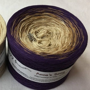Anna's Song - Purple Gradient Yarn - Brown Gradient Yarn - Purple Cotton Yarn - Purple Acrylic Yarn - Brown Cotton Yarn - Brown Acrylic Yarn