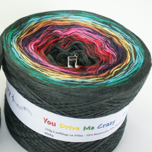 You Drive Me Crazy - Crochet Yarn - Knitting Yarn - Melodyy by Wolltraum - Ombré Yarn - Specialty Yarn - Shawl Yarn - Fingering Weight Yarn