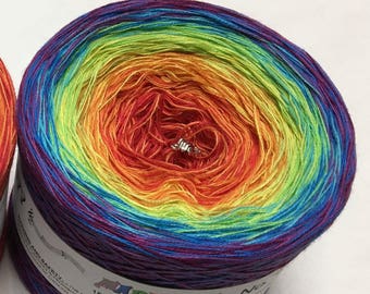 Wolltraum Madness #4 - IN STOCK - Rainbow Yarn - Gradient Yarn - Lace Weight Yarn - Baby Yarn - Cotton Yarn - Acrylic Yarn -Crazy Yarn