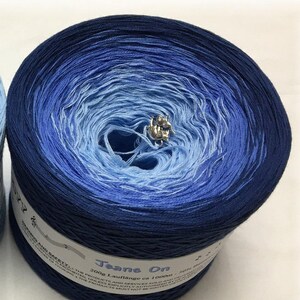 Jeans On 4 Ply Yarn Blue Gradient Yarn Crochet Yarn Knitting Yarn Melodyy by Wolltraum Color Changing Ombré Yarn Hand tied image 2