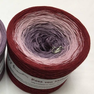 Rose Red and Purple Yarn Purple Acrylic Yarn Purple Gradient Yarn Cotton Blend Yarn Wolltraum Yarn Purple Ombre Yarn Yarn image 1