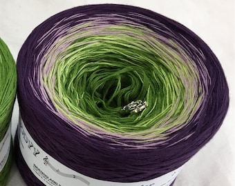 Lavender - Purple Yarn - Green Yarn - Gradient Yarn - Cotton Blend Yarn - Color Changing Yarn - Ombre Yarn - MelodyyByWolltraum - Wolltraum