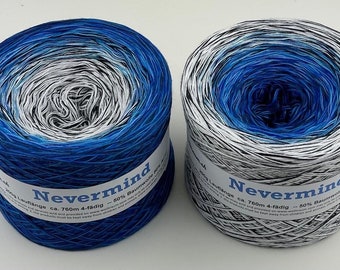 Nevermind - Blue Gradient Yarn - Cotton Blend Yarn - My Melodyy by Wolltraum - Gradient Yarn - Blue Specialty Yarn - Blue Yarn