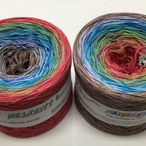 Madness #9 - Wolltraum Yarn - Cotton Yarn - Acrylic Yarn - Crazy Yarn - Gradient Yarn - Lace Weight Yarn - 3 Ply Yarn - Unique Yarn