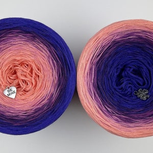 Baby Doll - Quartz and Ultraviolet Yarn - Wolltraum Yarn - Gradient Yarn - Ombré Yarn - Superfine Yarn - knitting Yarn - Crochet Yarn