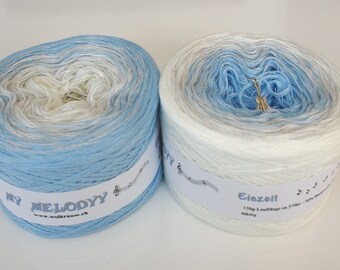Eiszeit (Ice Age) - Ice Blue Gradient Yarn - Crochet Yarn - Knit Yarn - Melodyy by Wolltraum - Gradient Yarn - Ombré Yarn - Fingering Weight