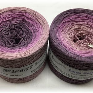 Santa Rosa - Violet Cotton Yarn - Violet Acrylic Yarn - Lilac Cotton Yarn - Lilac Acrylic Yarn - Wolltraum Yarn - Purple Ombre Yarn - Yarn