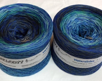 Waterslides - Blue Yarn - Ocean Color Yarn - Gradient Yarn - Wolltraum Yarn - Crafty Gift - Ombre Yarn - Shades of Blue Yarn - Birthday Yarn