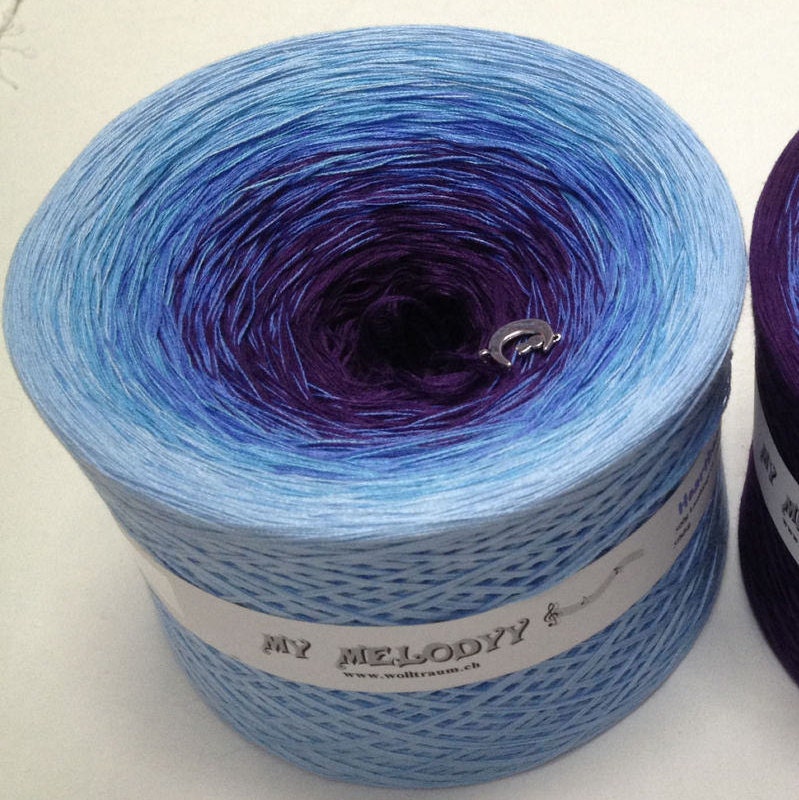 Heartbeat Blue Gradient Yarn Blue Cotton Yarn Blue - Etsy