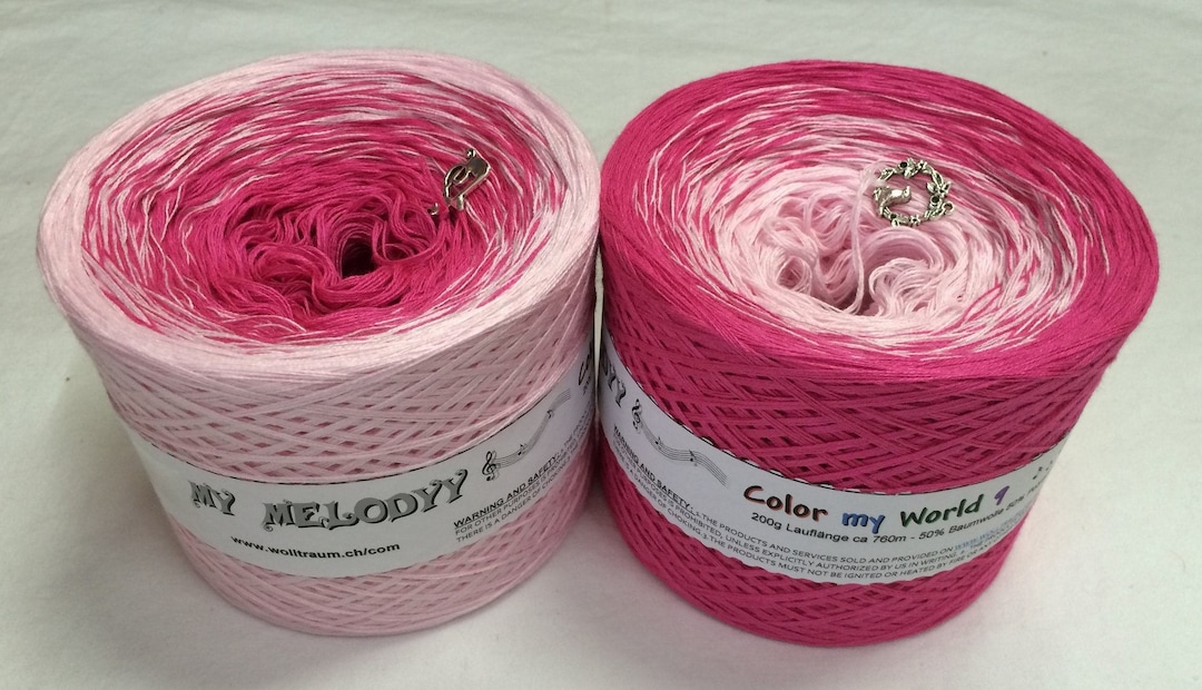 Color My World 9 Shades of Pink Yarn Baby Pink Yarn Fuchsia Yarn Two