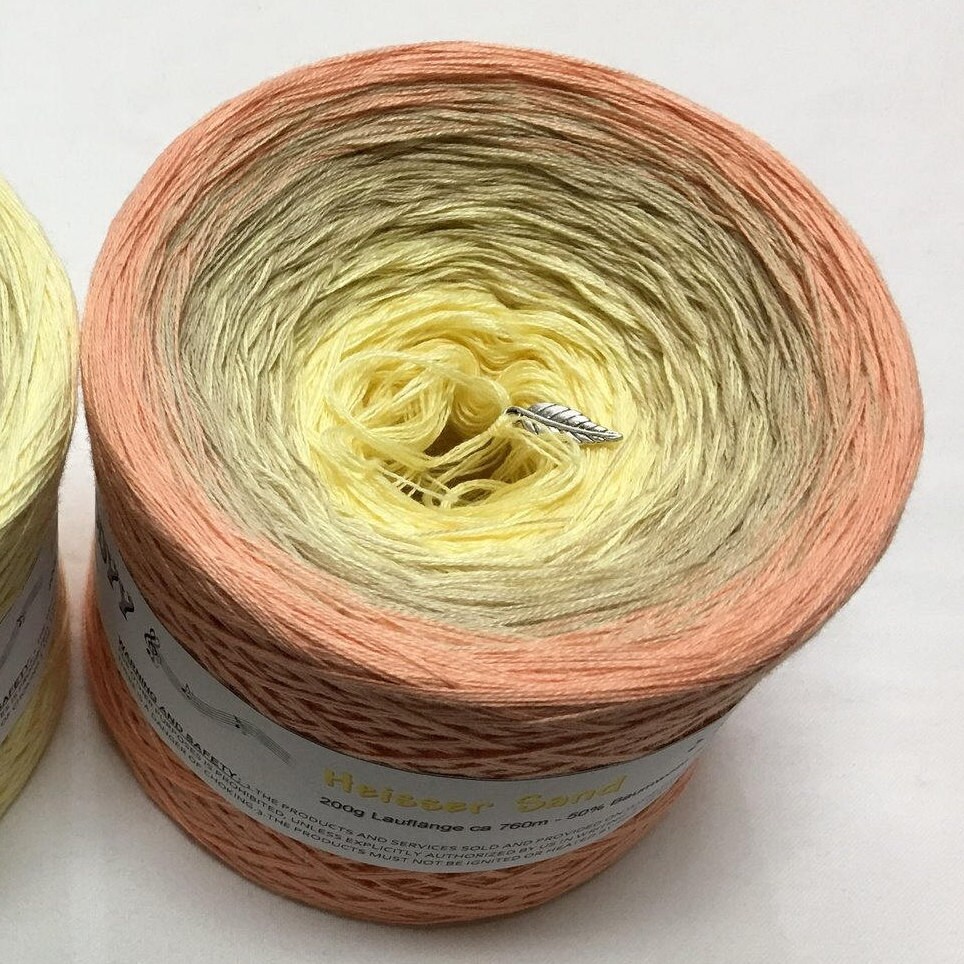 Heisser Sand Coral Yarn Gradient Yarn Fingering Yarn Etsy