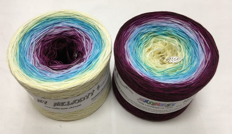 Cotton Yarn Gradient Yarn Madness 8 Collection Variegated Yarn Lace Weight Yarn Acrylic Yarn Crazy Yarn Wolltraum Yarn 3 Ply