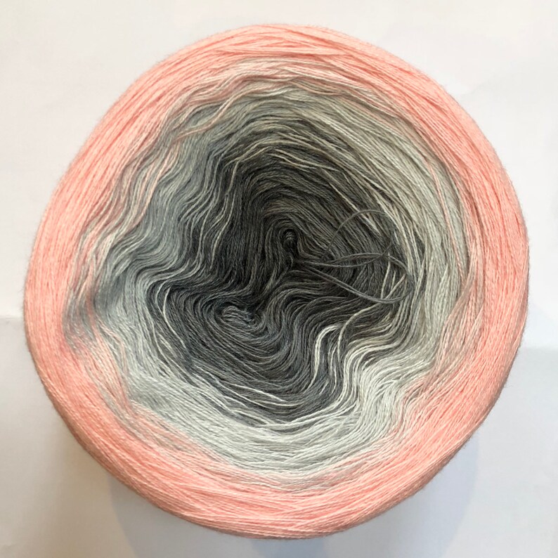 Serenity Pastel Pink Gradient Yarn Gray Yarn Wolltraum Etsy Australia