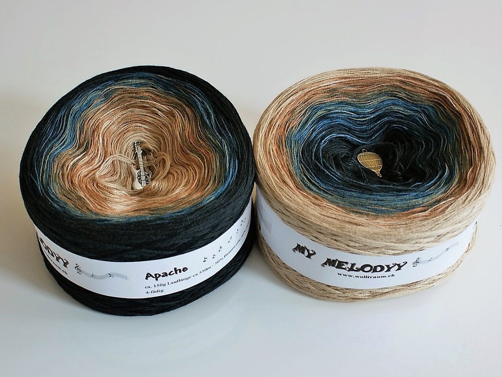 Apache Gradient Yarn Cotton Yarn Acrylic Yarn Ombré Etsy