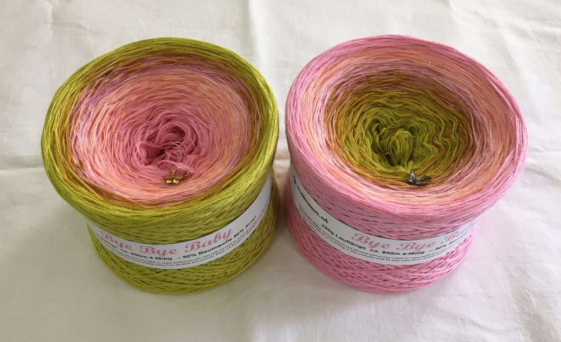 Bye Bye Baby - Spring Yarn - 4 Ply - Gradient Yarn - Cotton Acrylic Yarn - Wolltraum - Color Changing Yarn - Ombre Yarn - Fingering Yarn