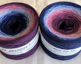 Black Hole Sun - Purple and Blue Gradient, Yarn - 4 Ply Yarn - Crochet Yarn - Knitting Yarn - Wolltraum - Gradient Yarn - Ombré Yarn