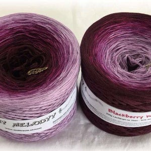 Blackberry Way - Purple Gradient Yarn - Purple Crochet Yarn - Purple Knitting Yarn - Wolltraum Yarn - Purple Ombré Yarn - Purple Cotton Yarn