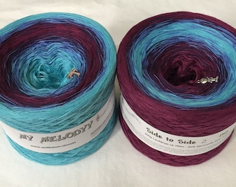 Side to Side 2 - Mirrored Gradient - Repeat Gradient Yarn - Gradient Yarn - Crochet Yarn - Knitting Yarn - Wolltraum Yarn - Ombre Yarn -Yarn