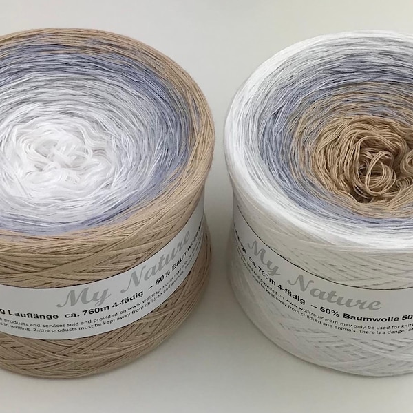 My Nature - Crochet Yarn - Knitting Yarn - Melodyy by Wolltraum - Ombré Yarn - Color Changing - Earth Tone Yarn - Neutral Color Yarn