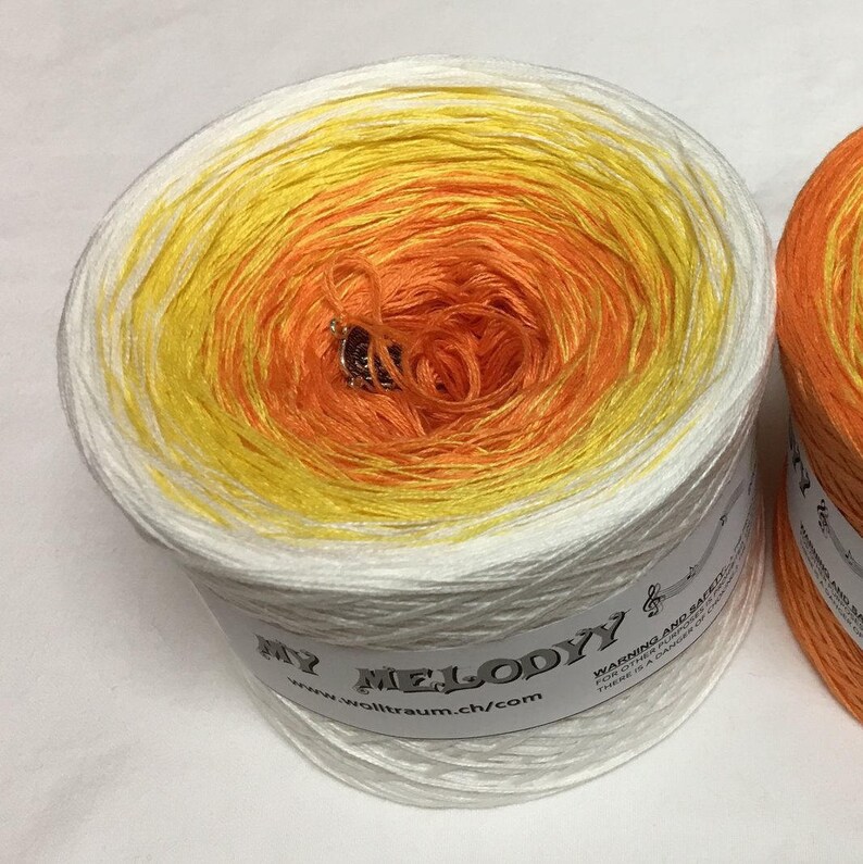 Candy Corn Halloween Yarn Wolltraum Orange Yellow White Etsy